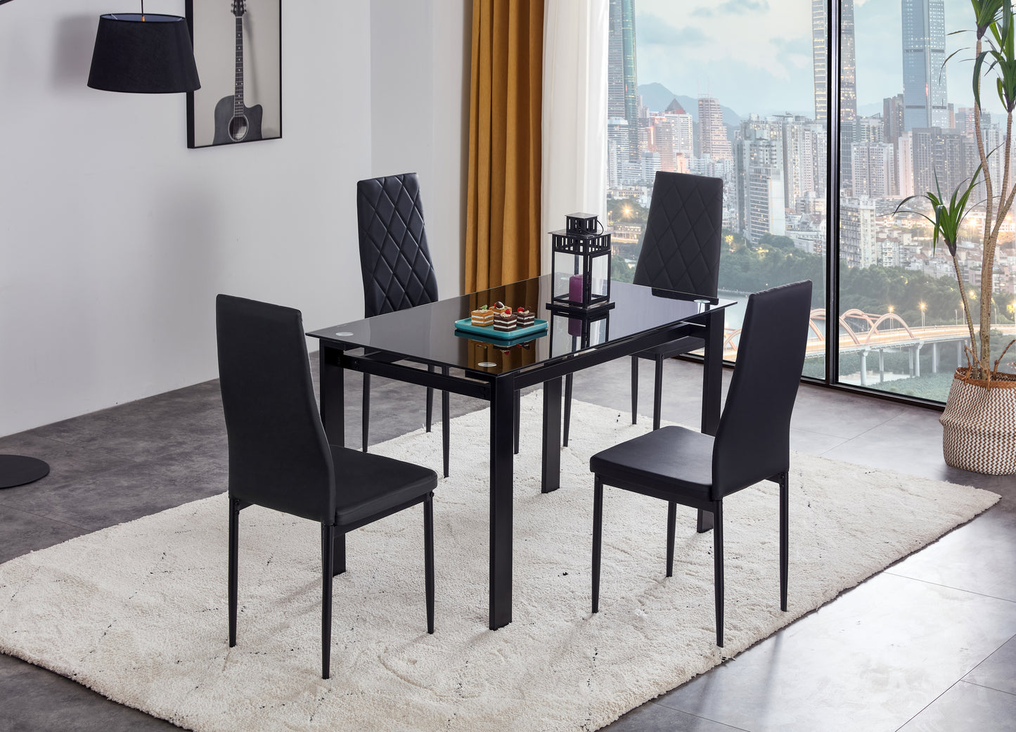 Aperson Modern 5 Piece Table Set