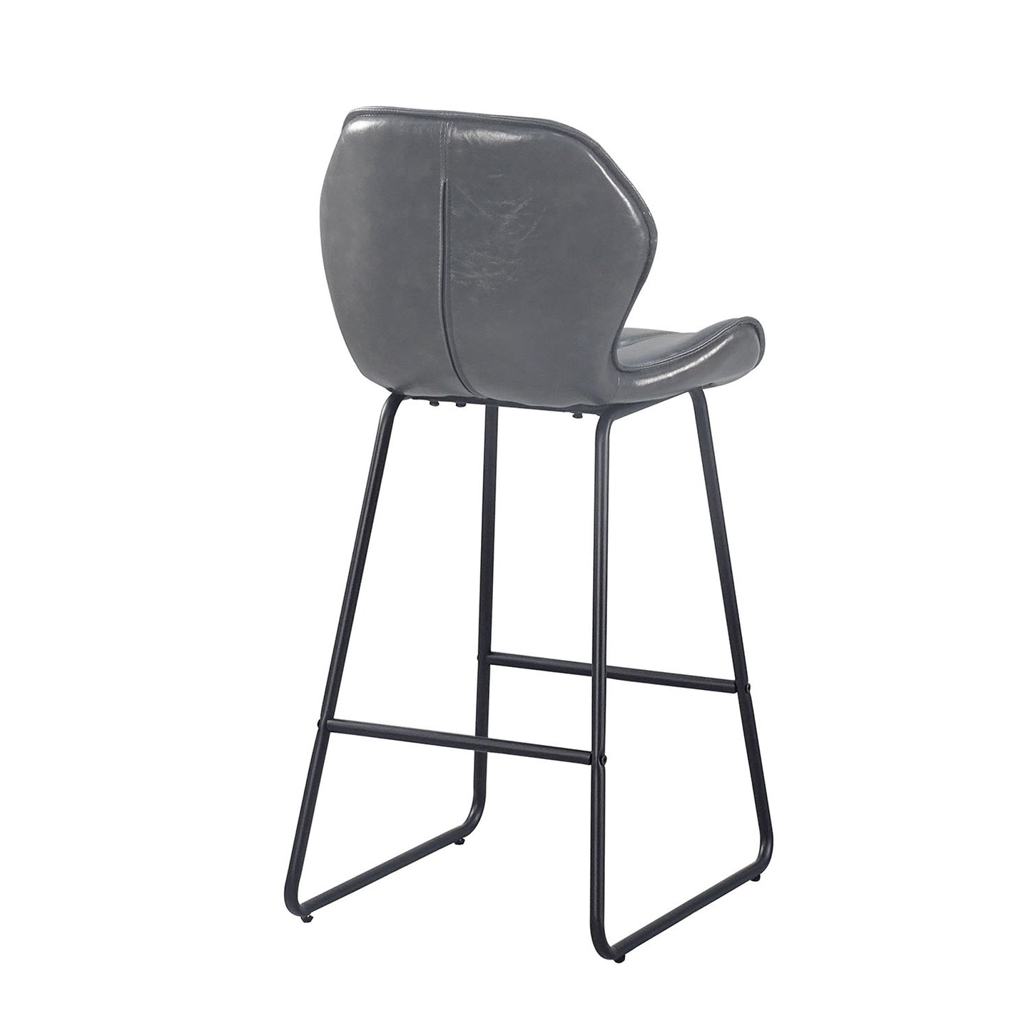 Leather Bar Chair Set of 2 - Gray