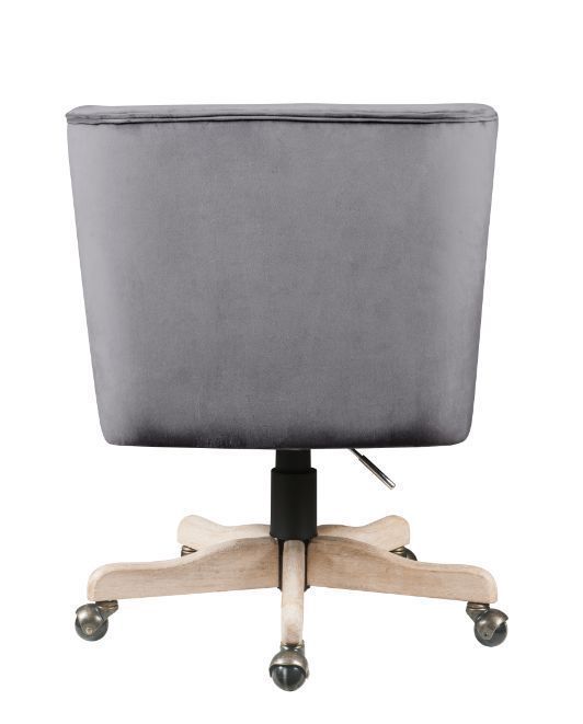 Cliasca Office Chair, Gray Velvet