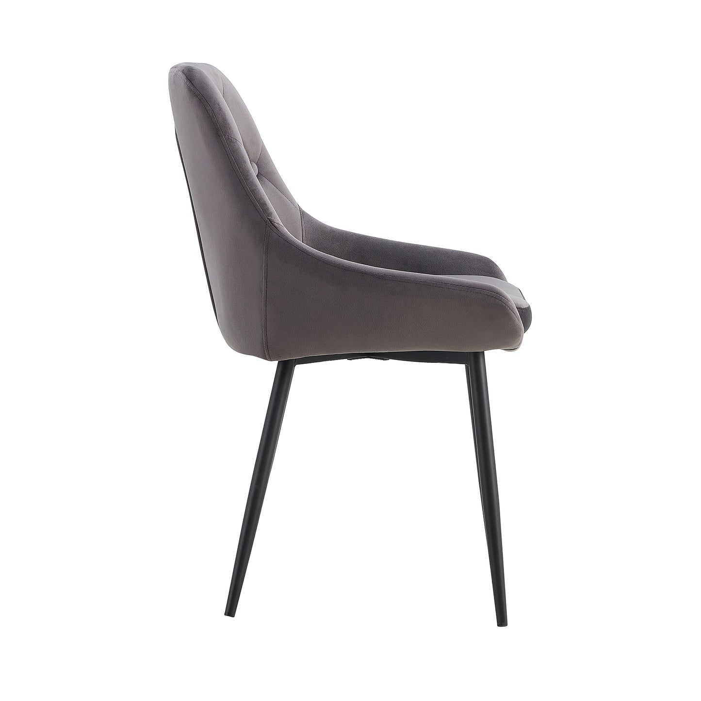 Calitil Modern Gray Velvet Dining Chairs(set of 2)