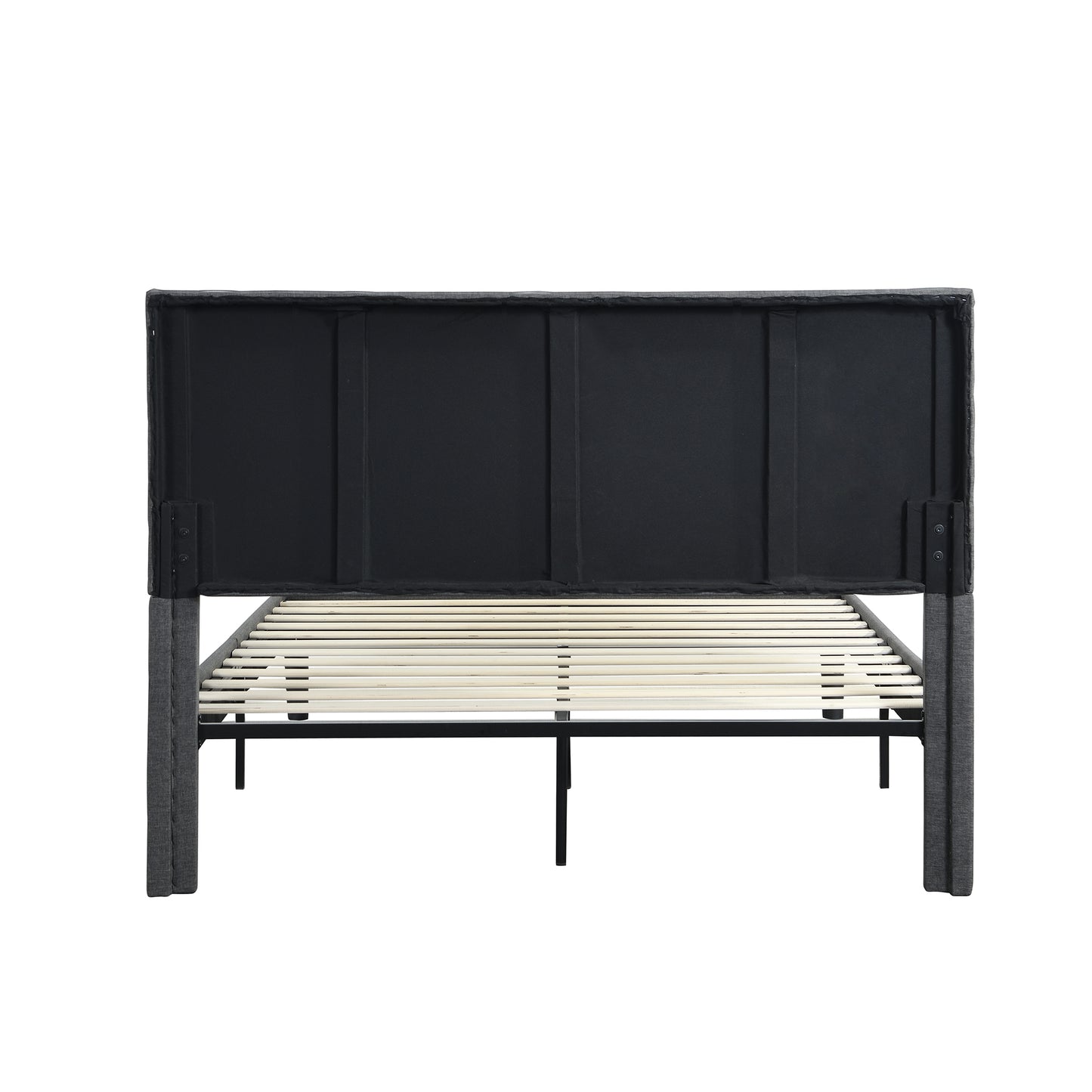 Full Size Upholstered Platform Bed Frame with  Headboard