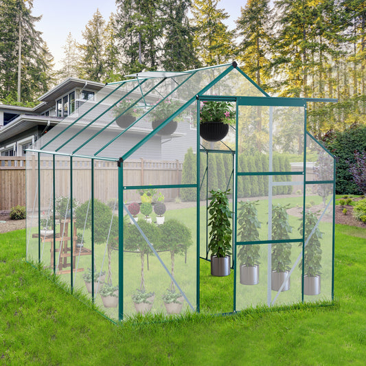 Polycarbonate Greenhouse Raised Base and Anchor Aluminum Heavy Duty