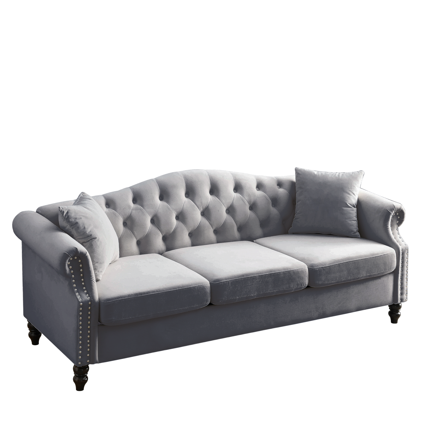 79" Chesterfield Sofa Grey