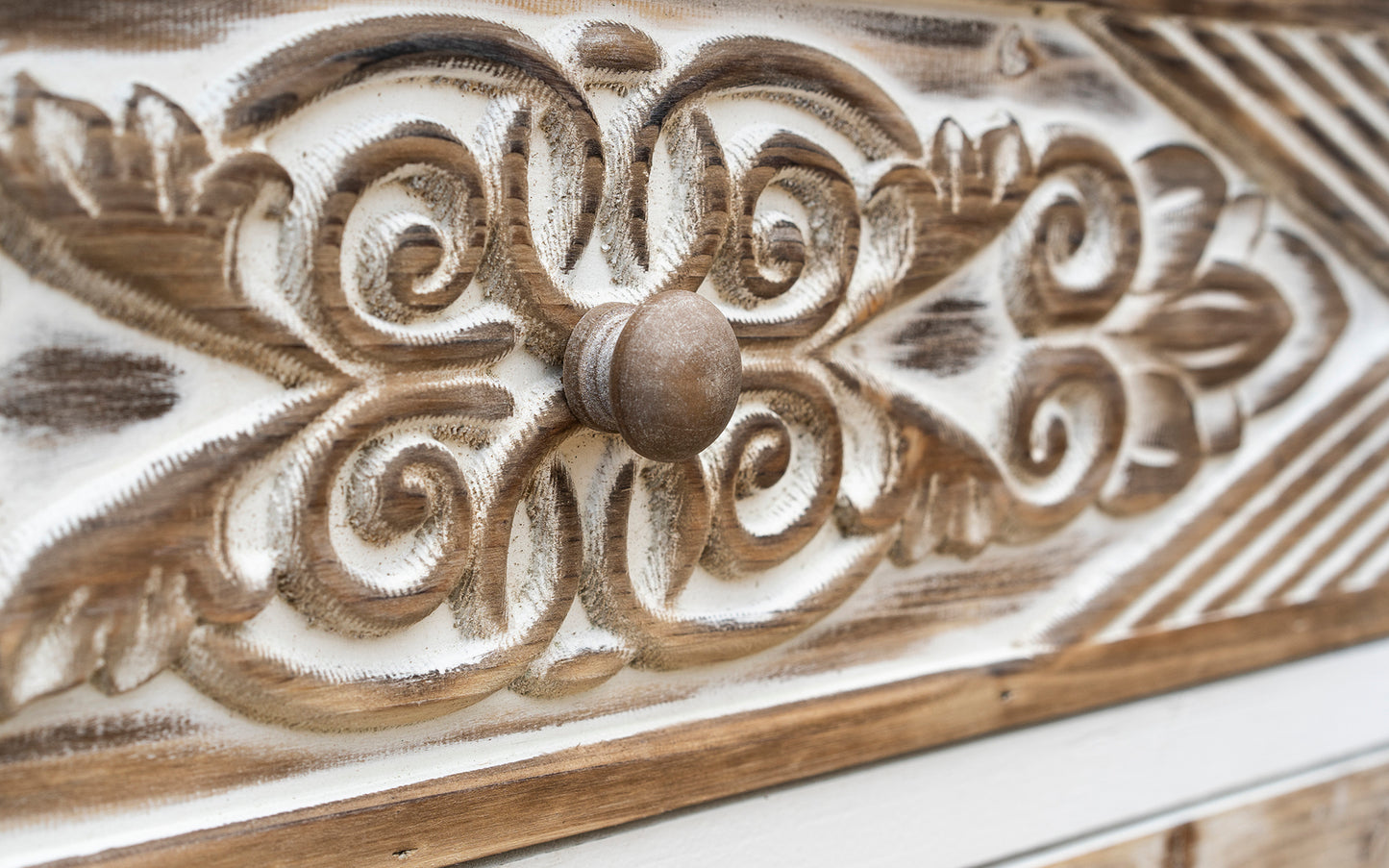 Farmhouse Weathered Wood Cabinet