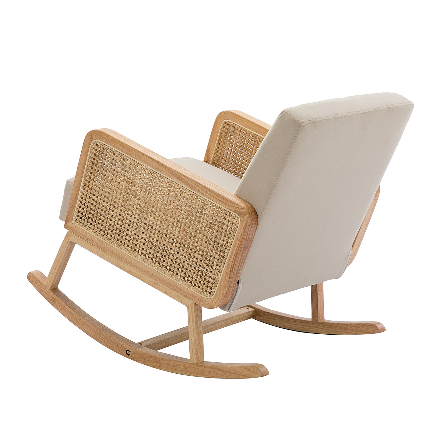 Trachin Rocking Chair with Rattan Arms