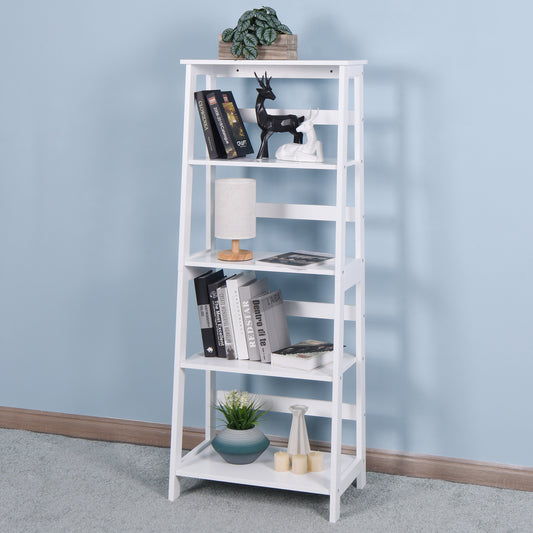 Basics Modern 5-Tier Ladder Wooden Bookcase