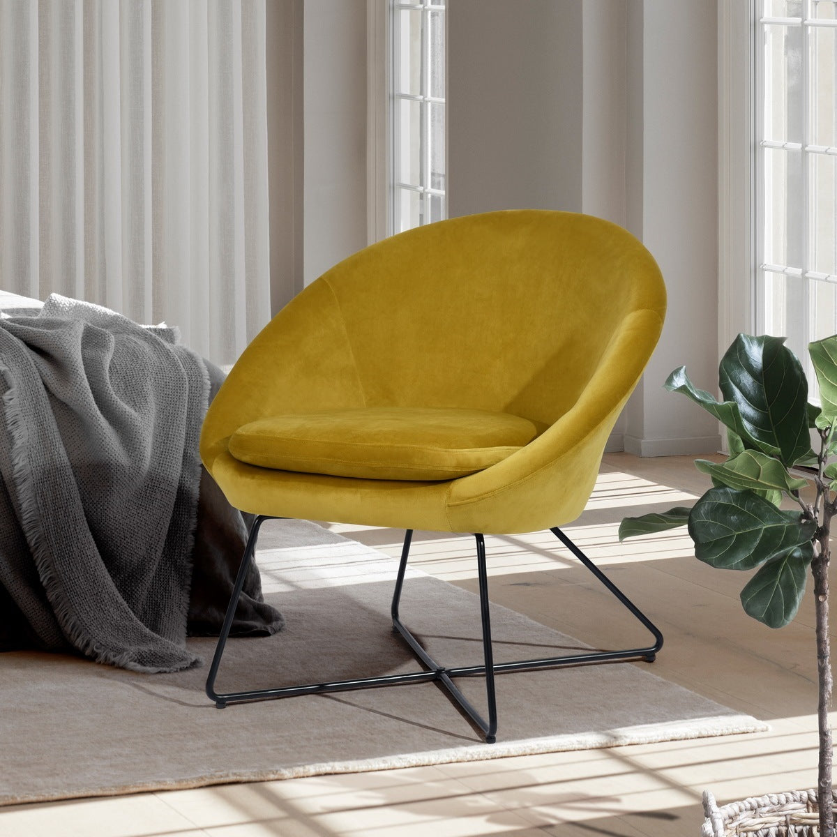 Irene Accent Chair- Yellow