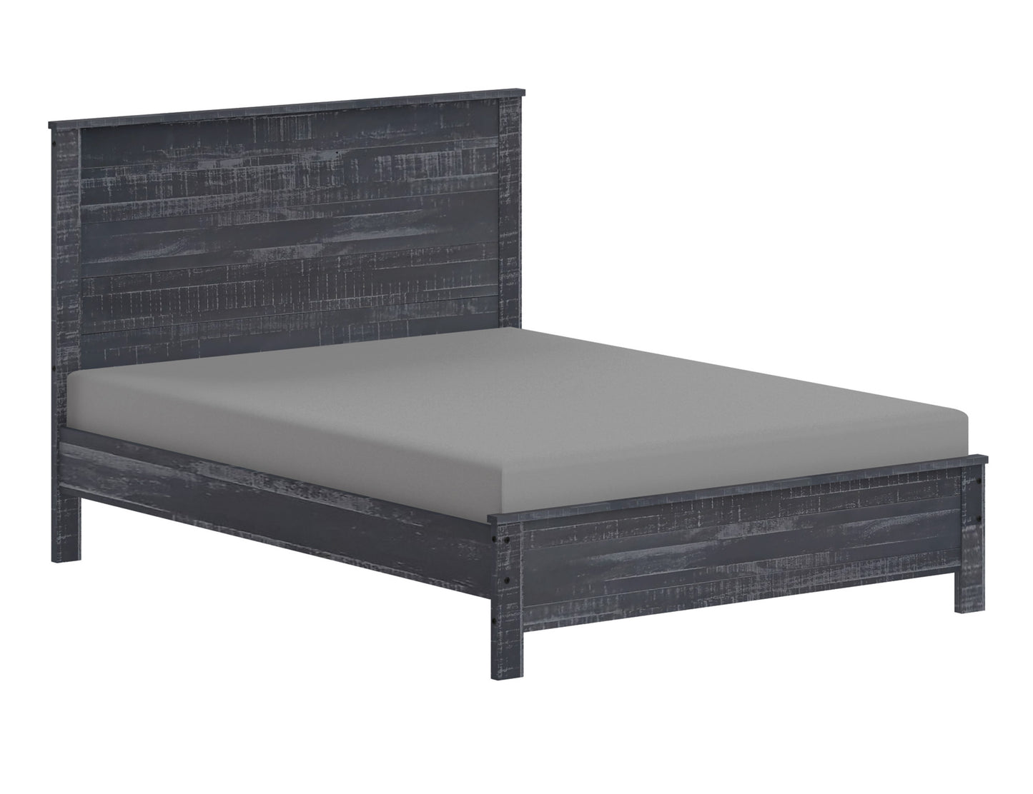 Albany Solid Wood Grey Bed Wooden-Full