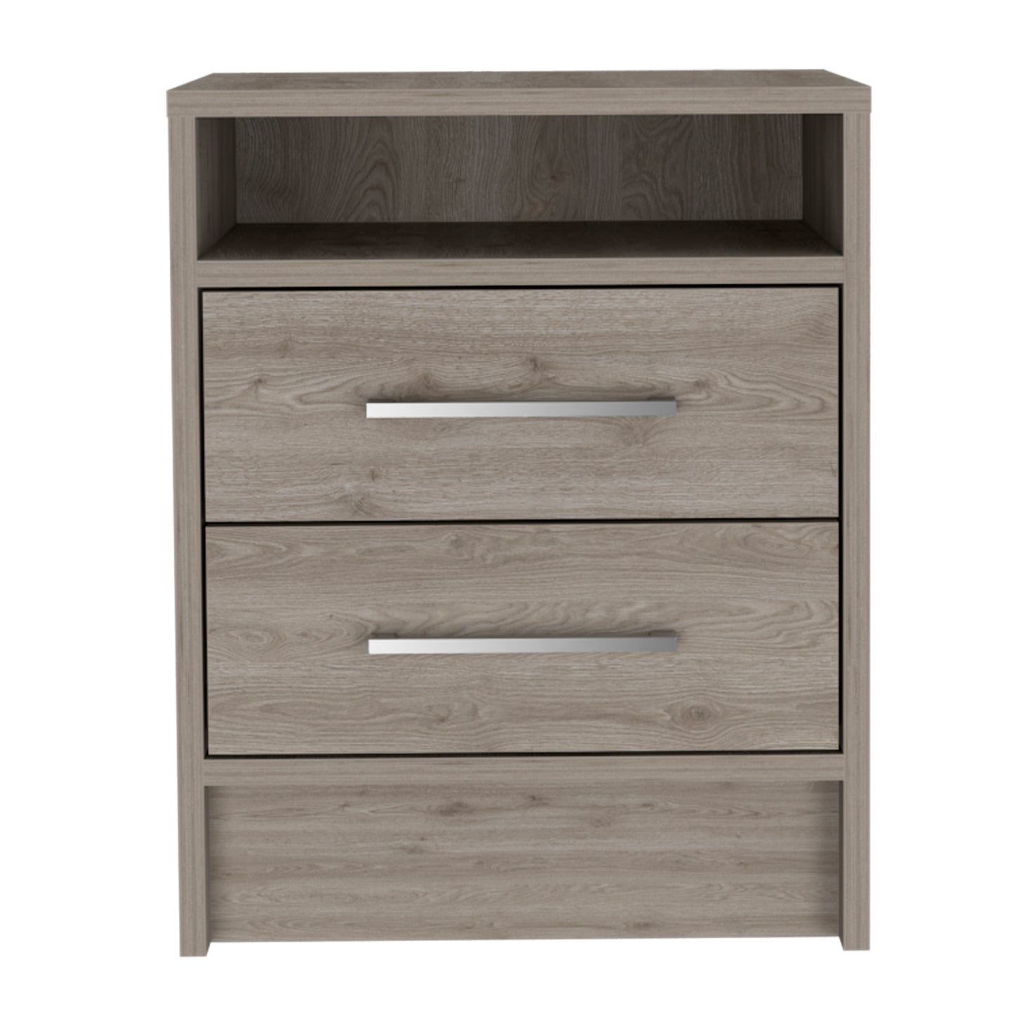 Rowley 2-Drawer Nightstand- Light Grey