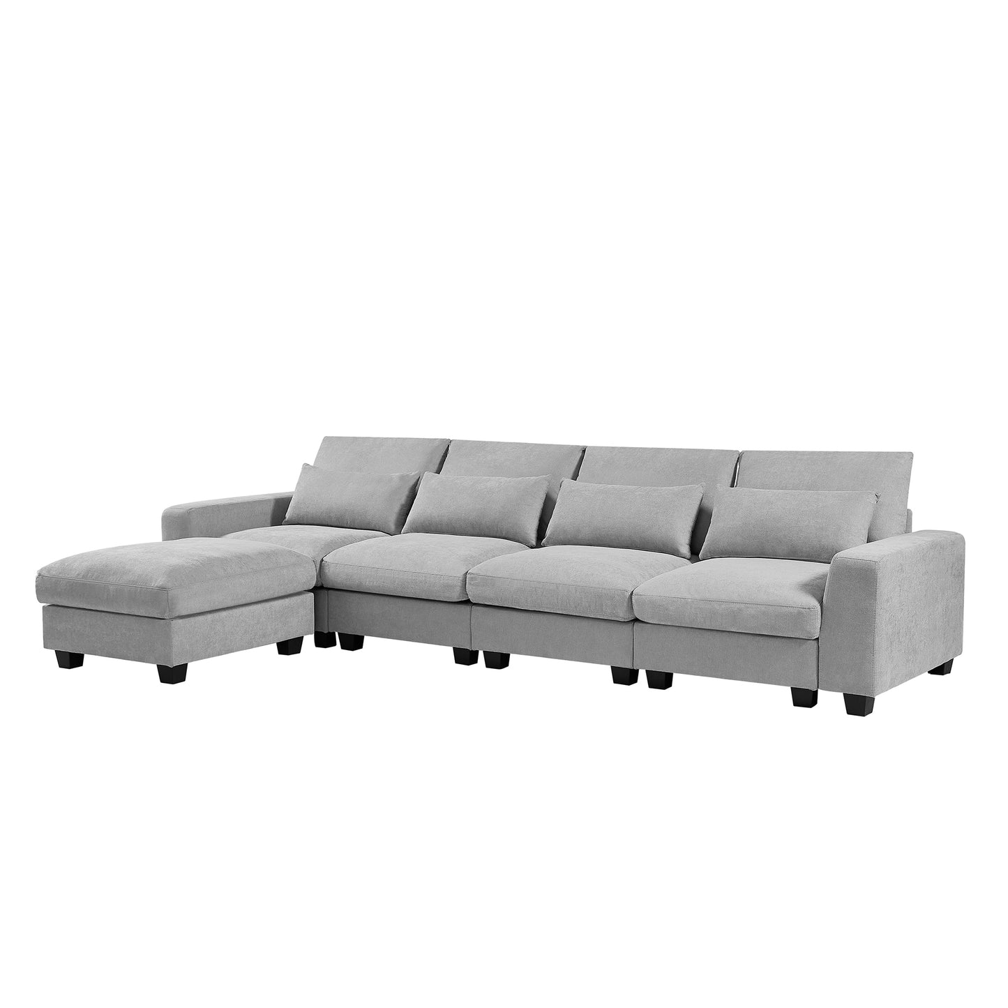 Large L-Shape Feather Filled Sectional Sofa