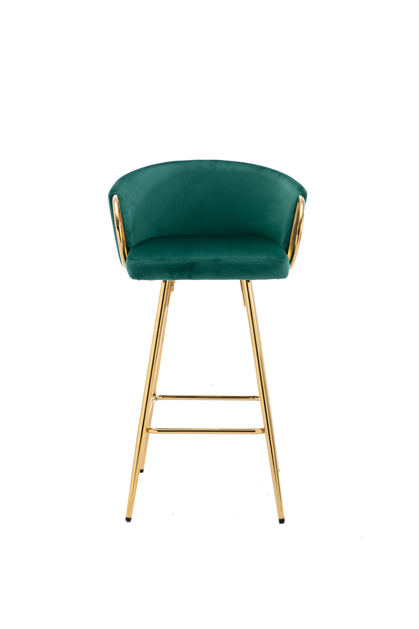 26 Inch Set of 2 Green Bar Stools