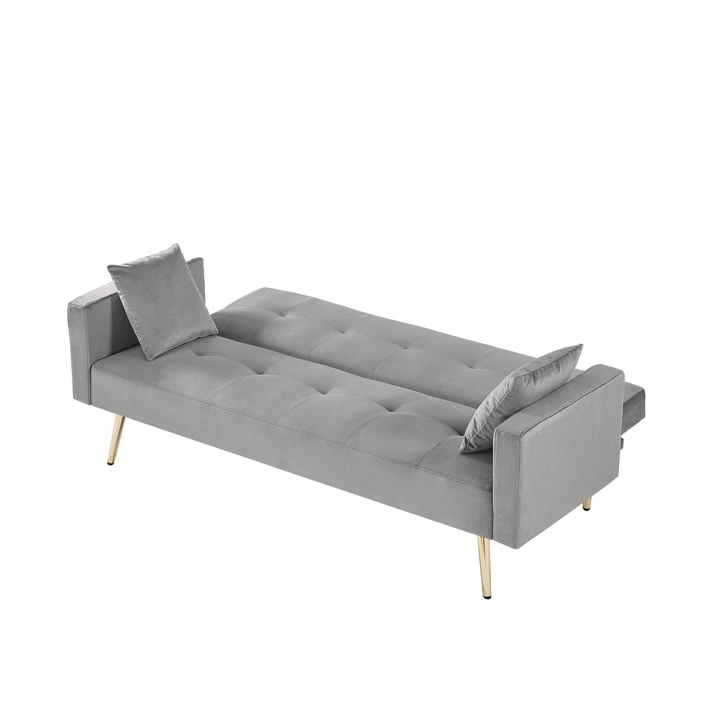 Gray Velvet Sofa Bed