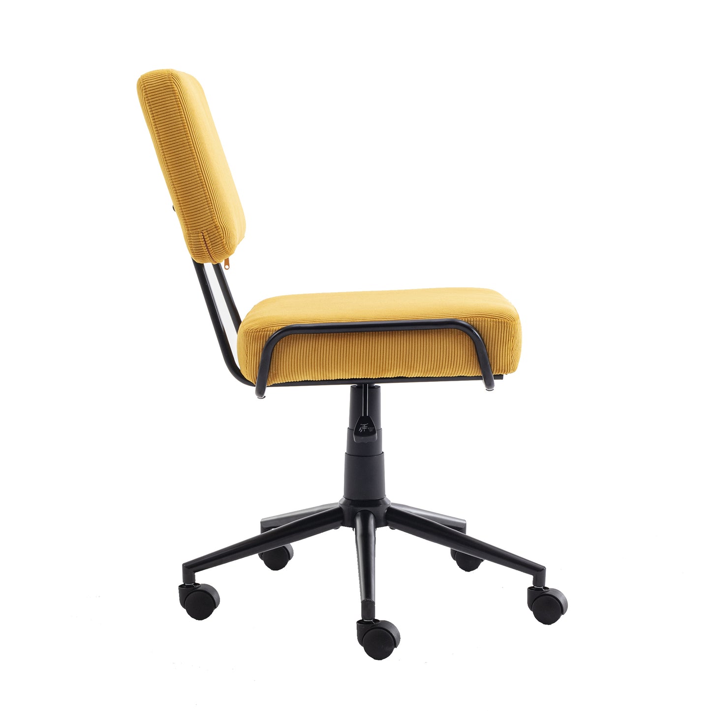 Retro Yellow Corduroy Desk Chair