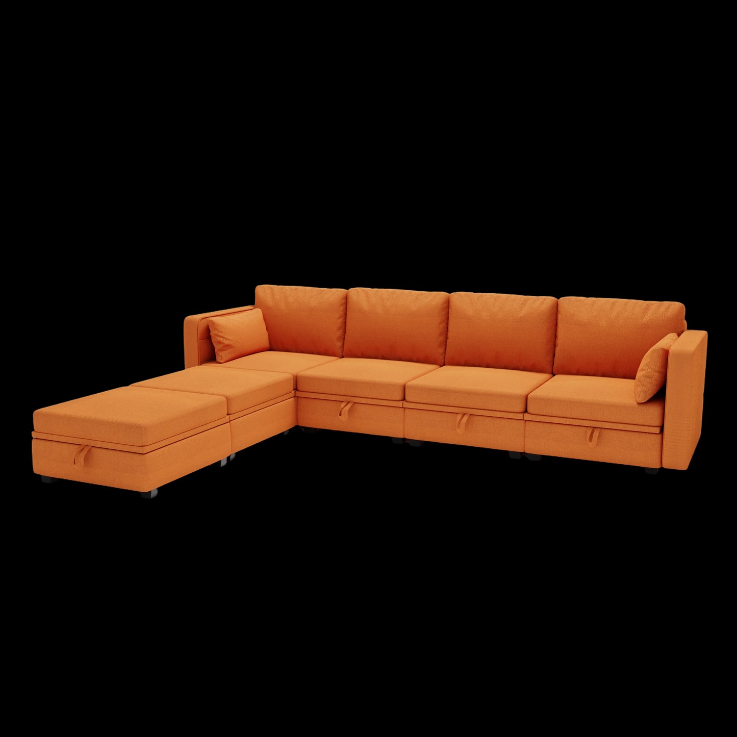 Marvin Modular Sectional Sofa- Orange