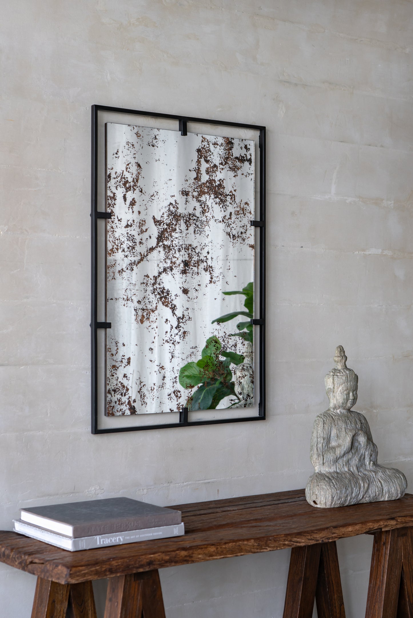 32" x 22" Rectangle Antiqued Wall Mirror