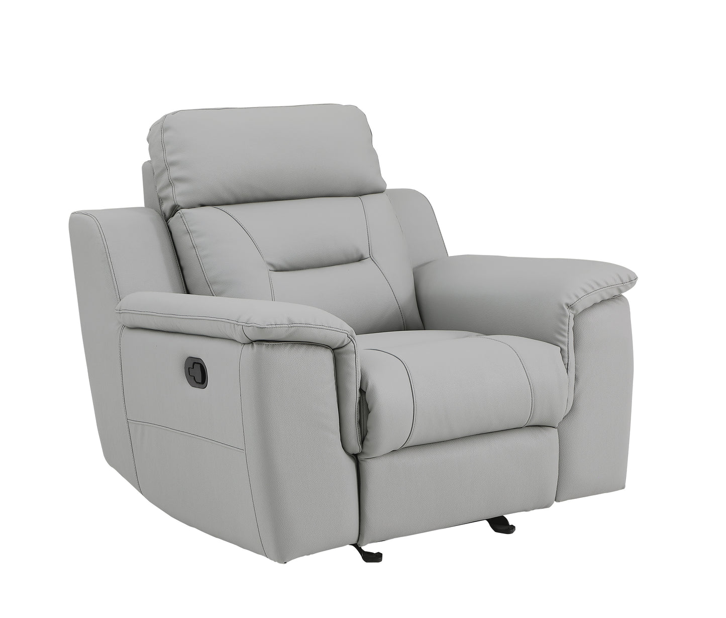 Reclining Leather Chair, Gray