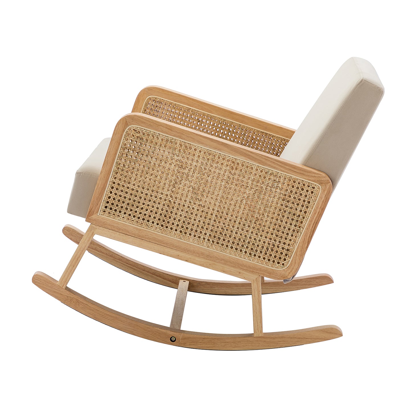 Trachin Rocking Chair with Rattan Arms