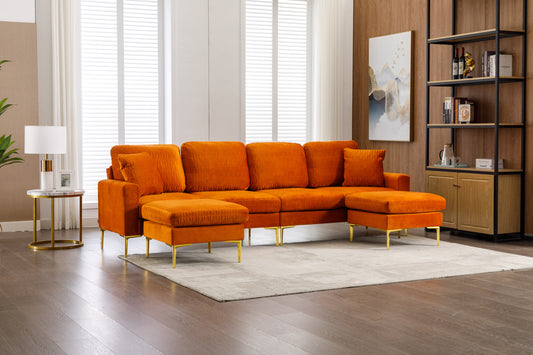 Mersha Orange Sectional Sofa