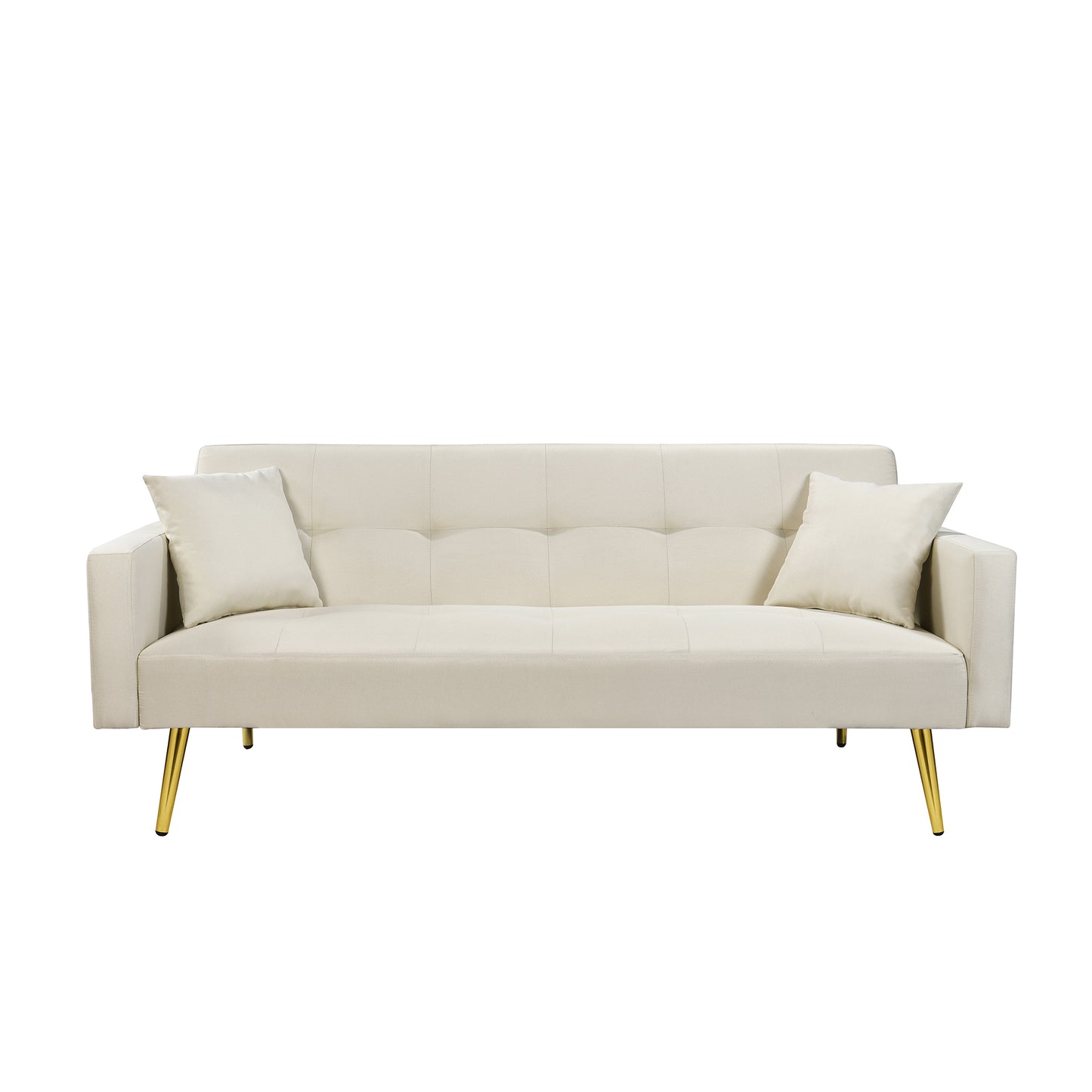 Beige Convertible Sofa Bed