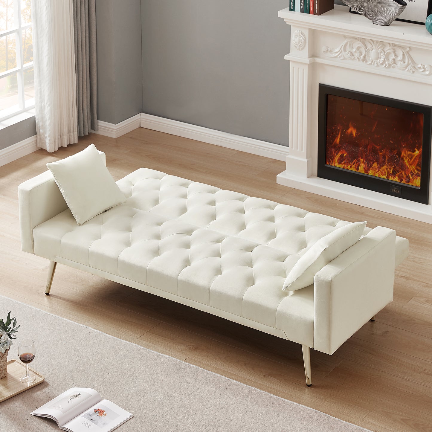 Cream White Sofa Bed