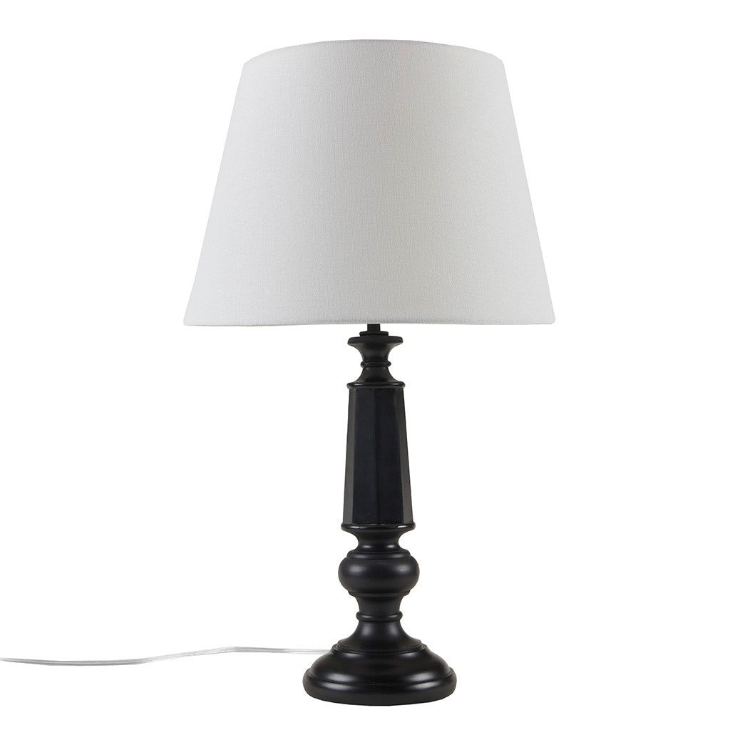 24.25" Landsdown Black Faceted Table Lamp