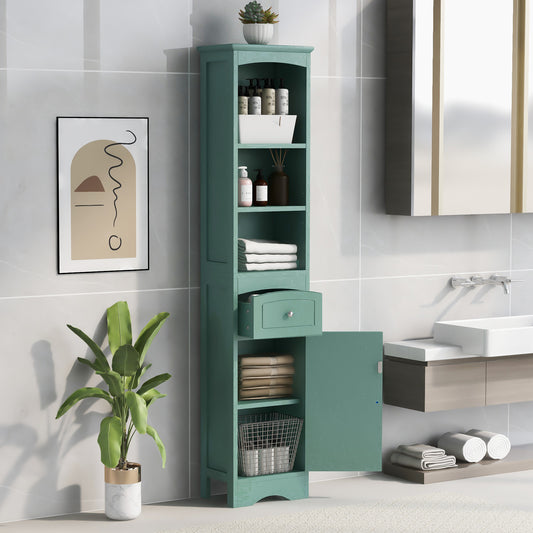 Tall Bathroom Cabinet, Green