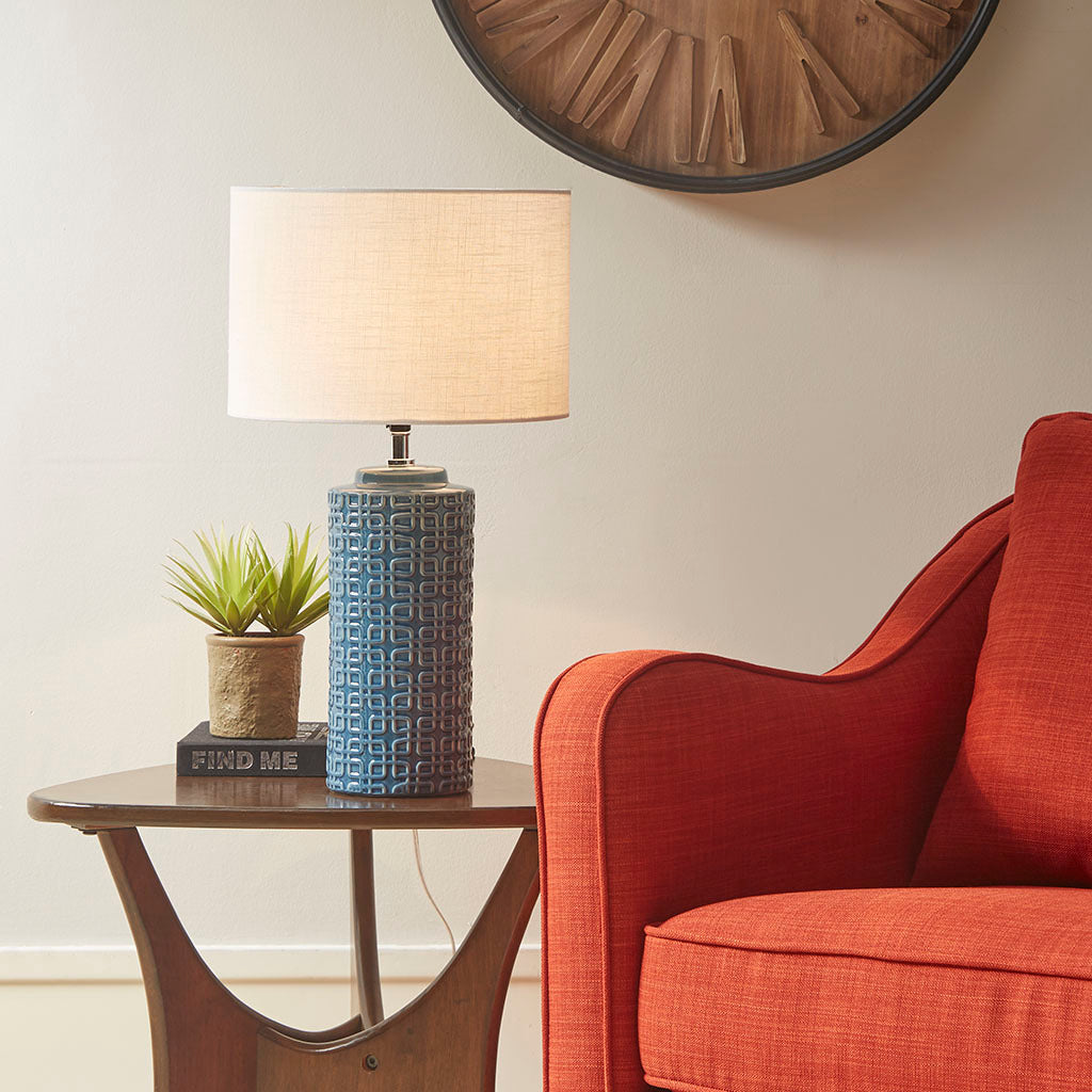 Jayda Geometric Ceramic Table Lamp