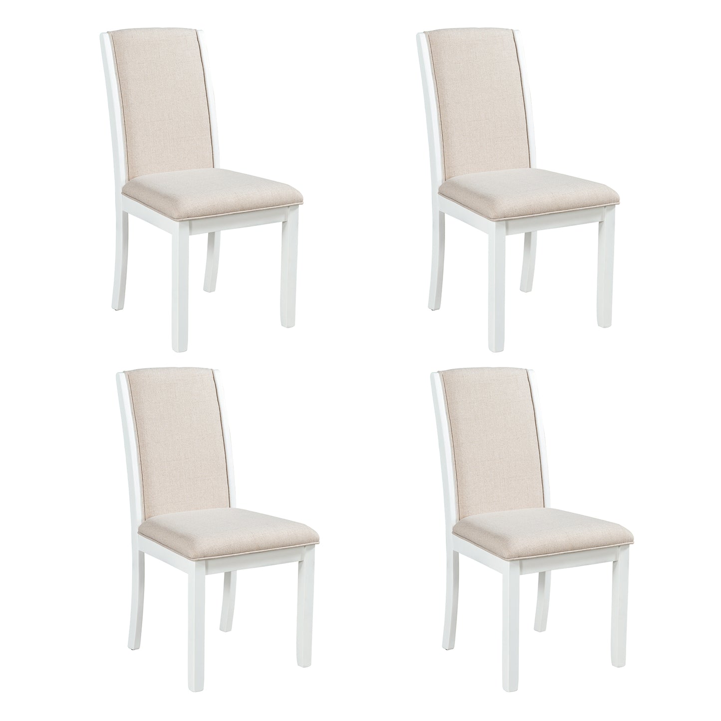 Montes Farmhouse 4-Piece Wood Full Back Dining Chairs Set