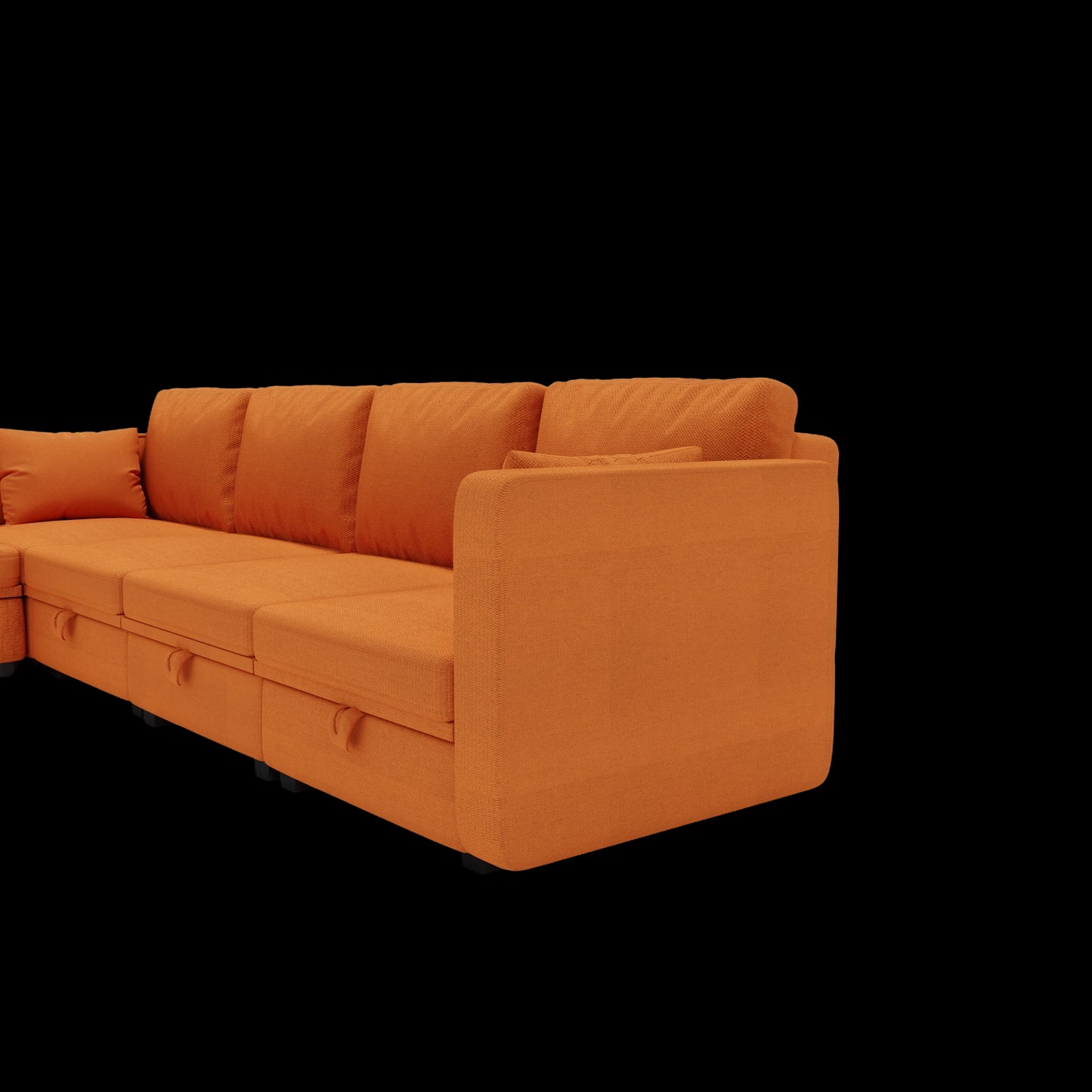 Marvin Modular Sectional Sofa- Orange