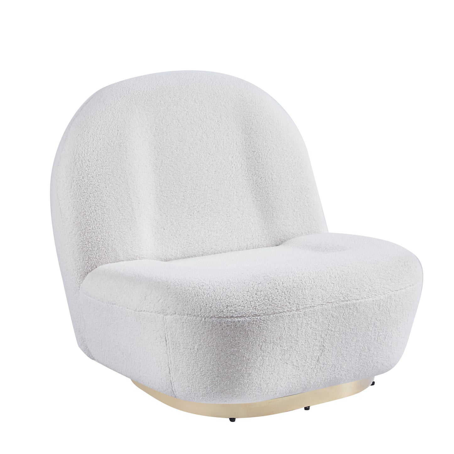 Modern Velvet Swivel Accent Chair with Gold Base