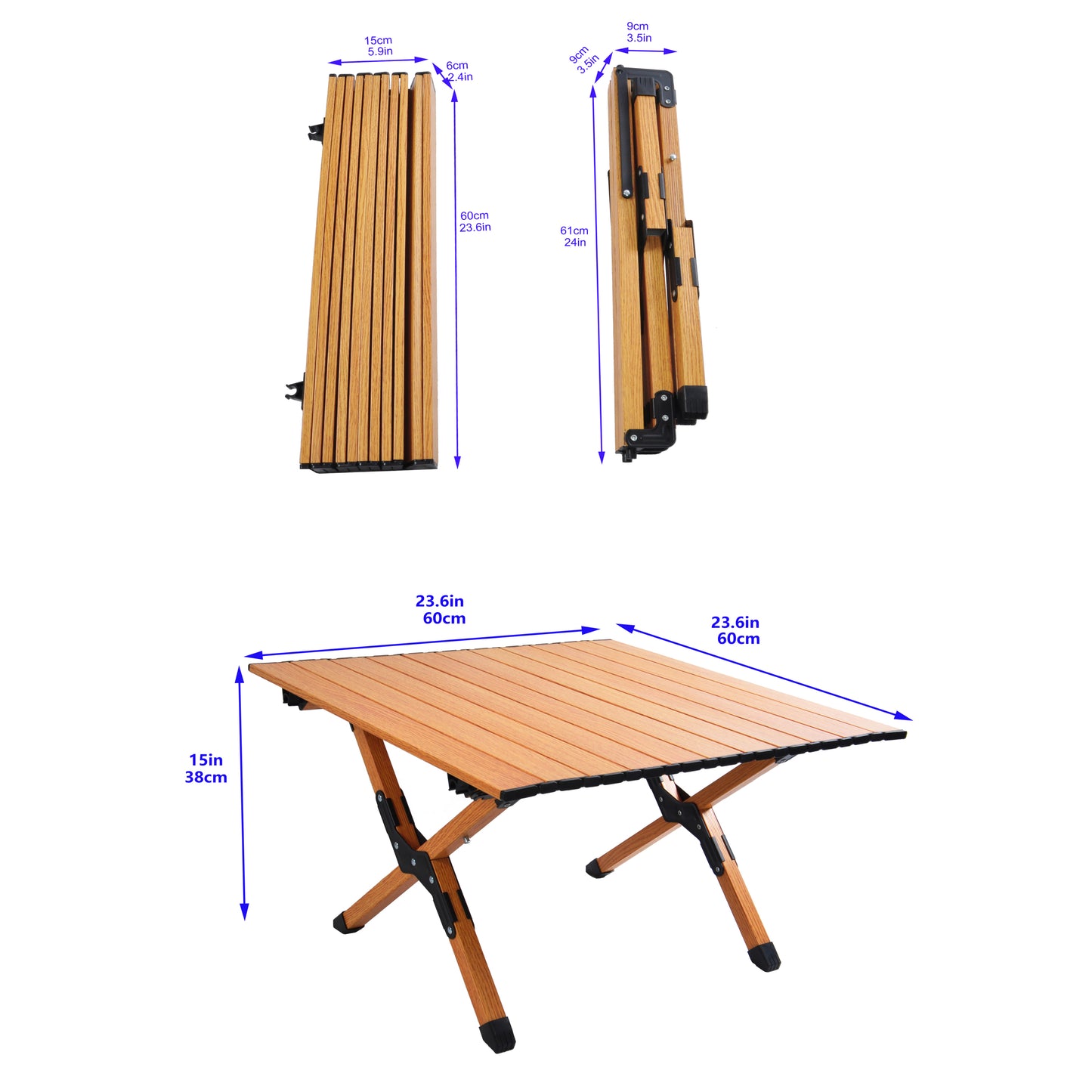 Portable Picnic Table Rollable Aluminum Alloy