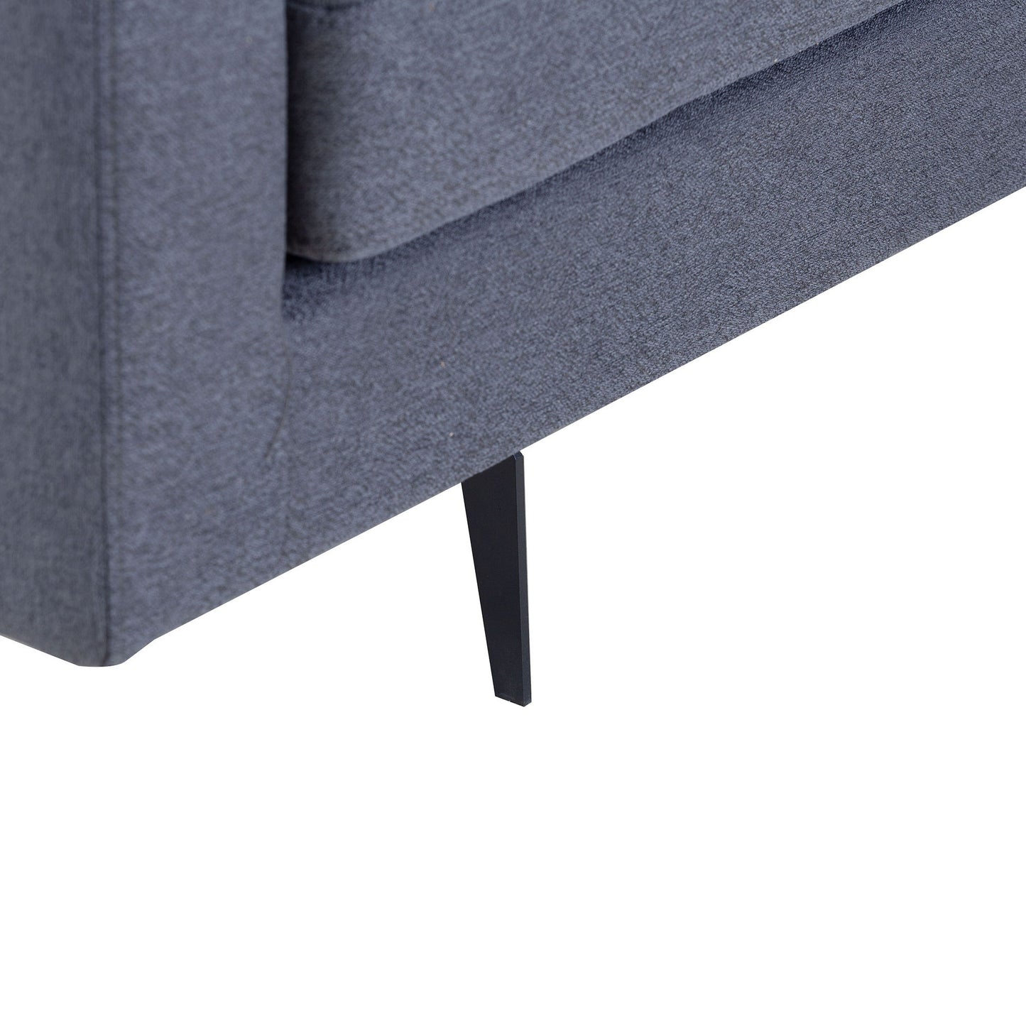 Modern Grey Three-Seat Sofa