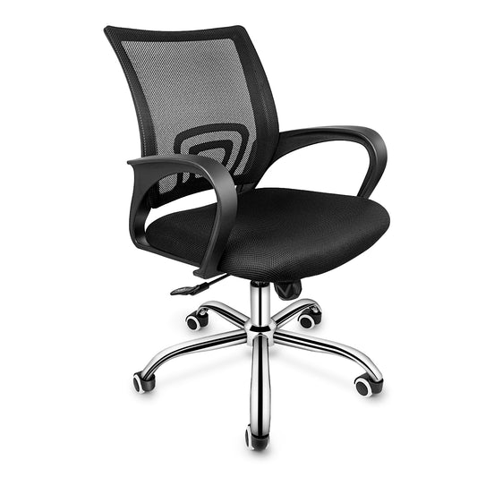 Deluxe Ergonomic Mesh Computer Chair with Wheels and Arms and Lumbar Support