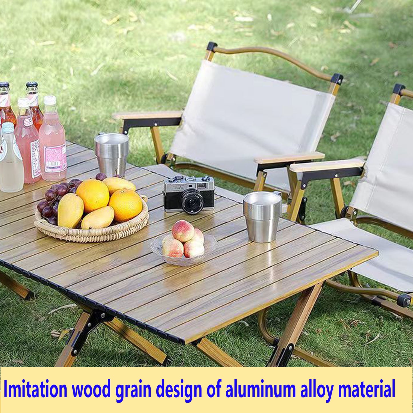 Portable Picnic Table Rollable Aluminum Alloy