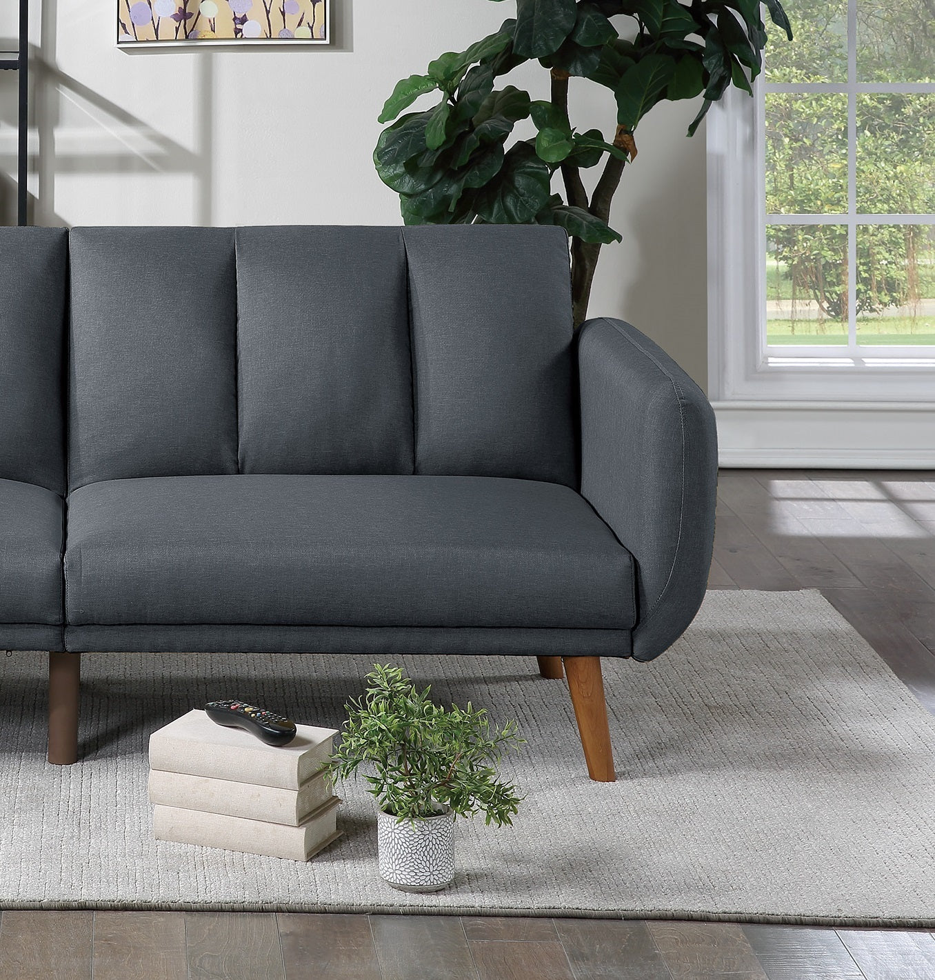 Elegant Modern Sleeper Sofa Blue Grey