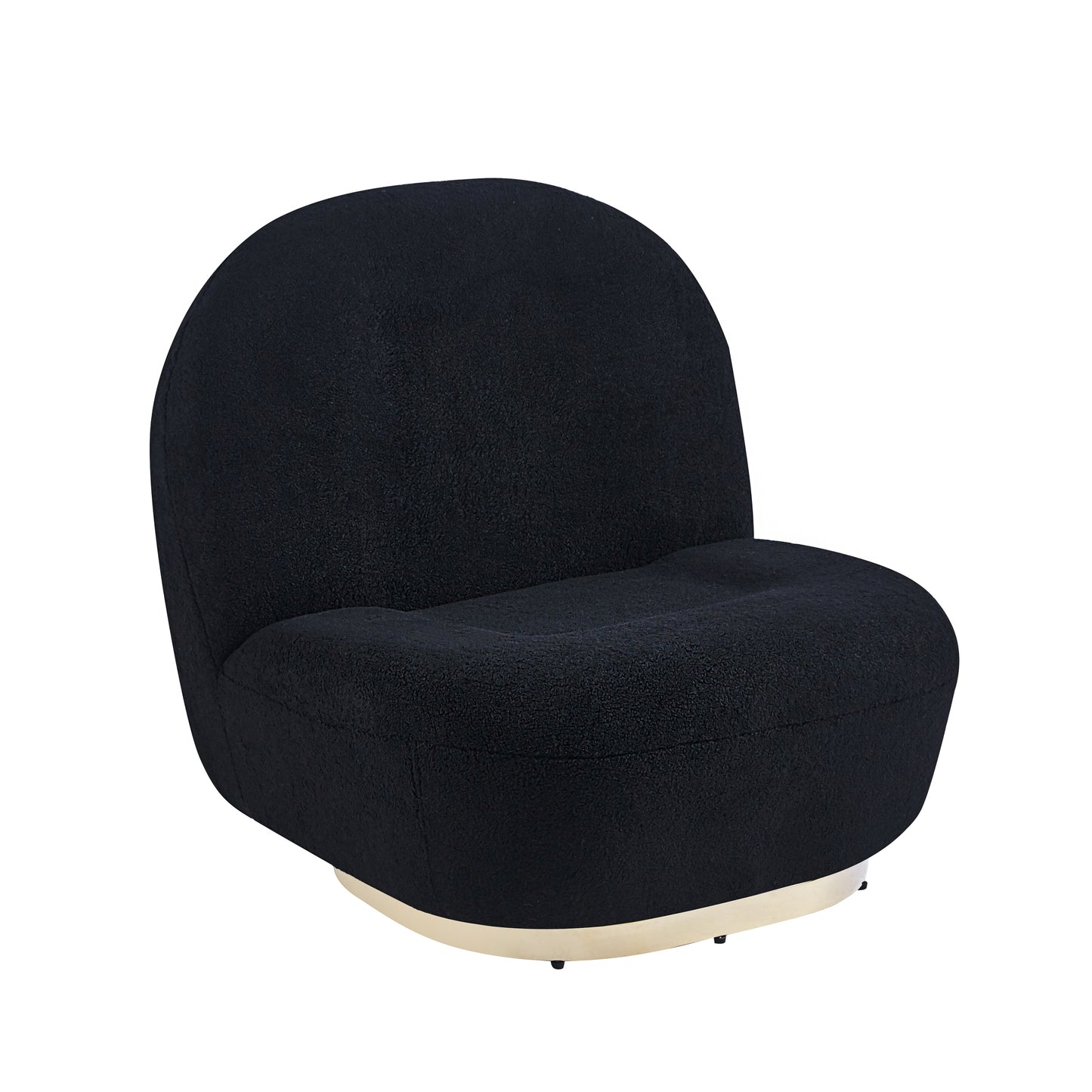 Modern Velvet Swivel Accent Chair with Gold Base