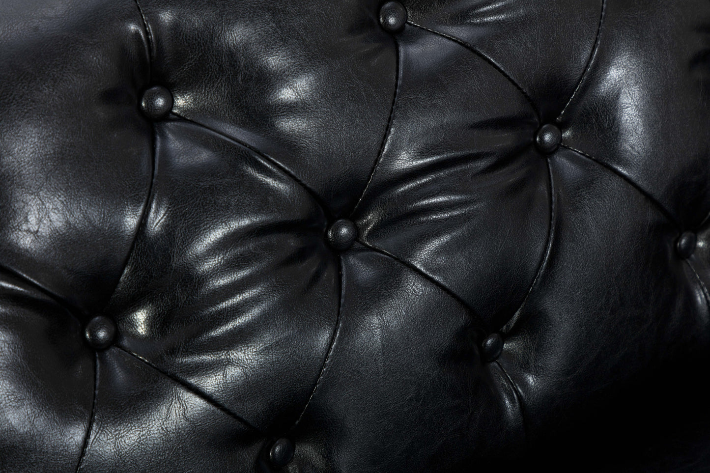 Black PU Leather Sofa