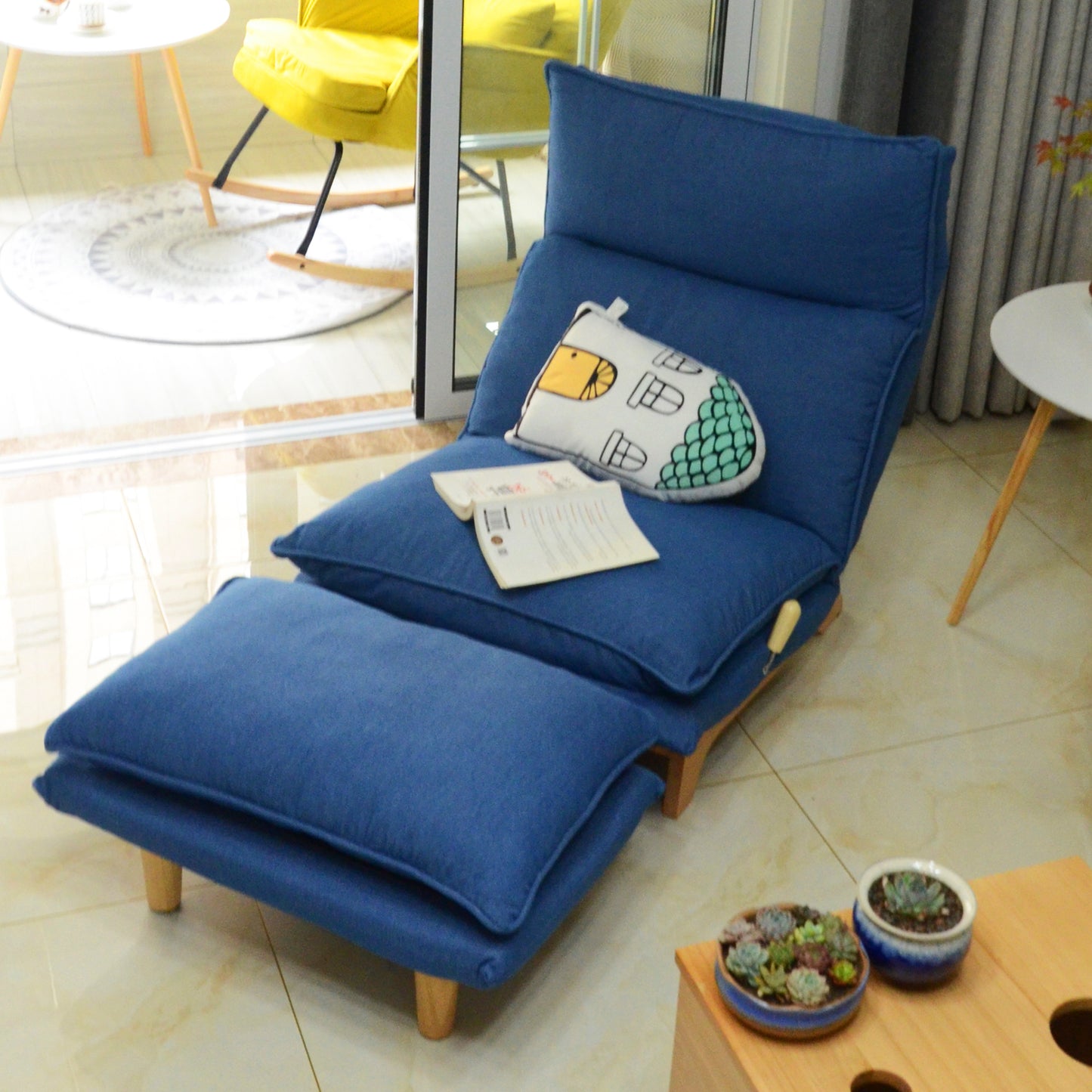 Reclining Floor Game Chair in Blue