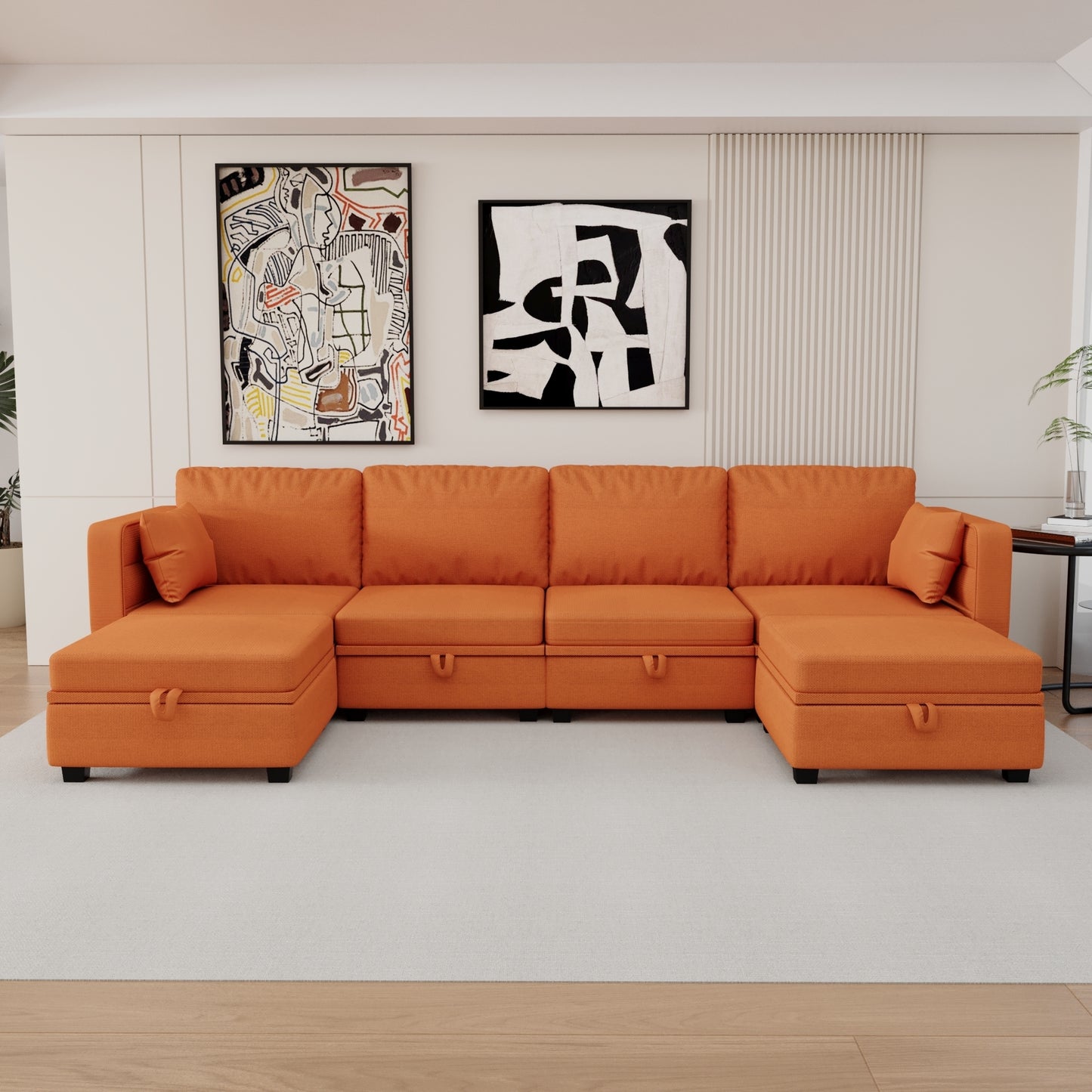 Marvin Modular Sectional Sofa- Orange