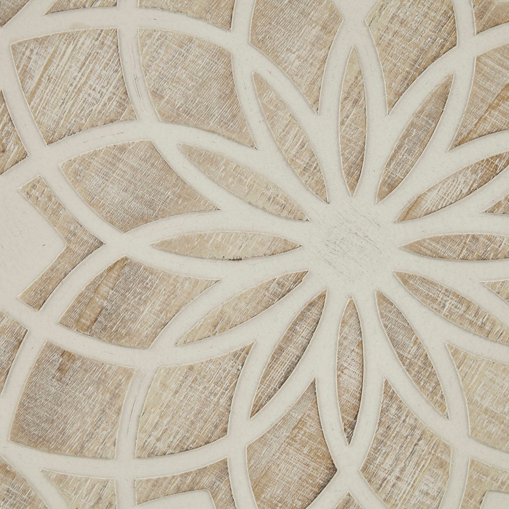 Leah Round Two-tone Medallion Wall Decor