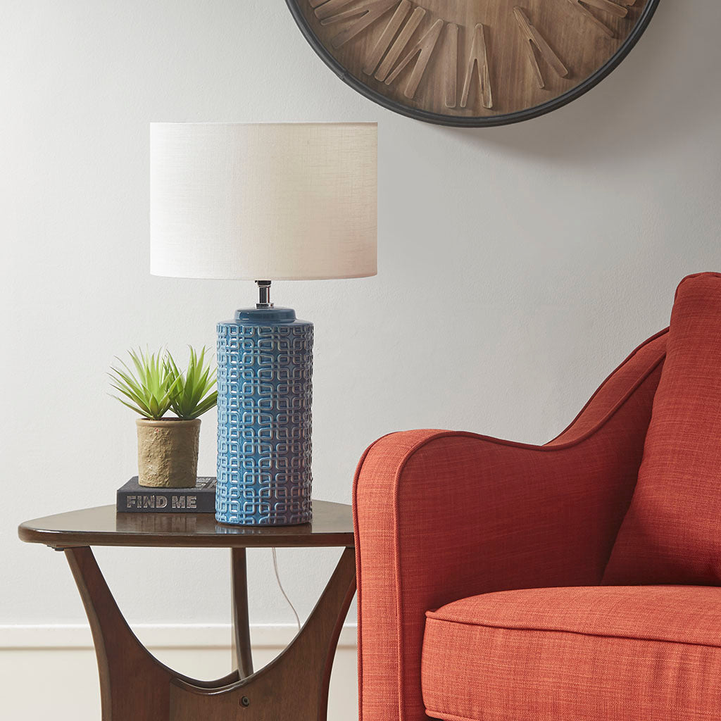 Jayda Geometric Ceramic Table Lamp