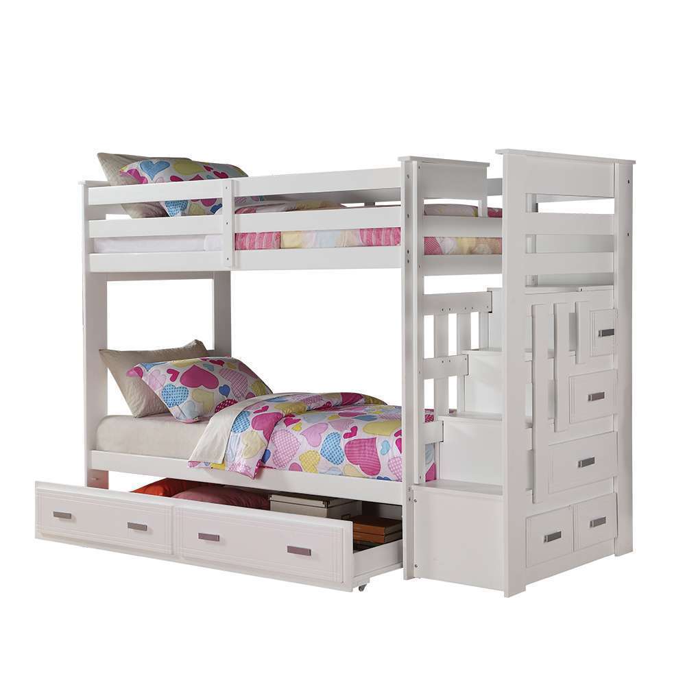 ACME Allentown Bunk Bed in White - Twin