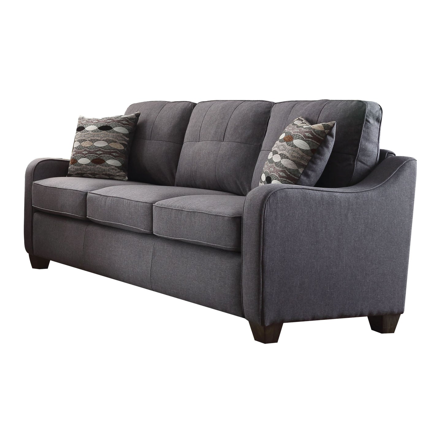 Cleavon II Sofa w/2 Pillows in Gray Linen