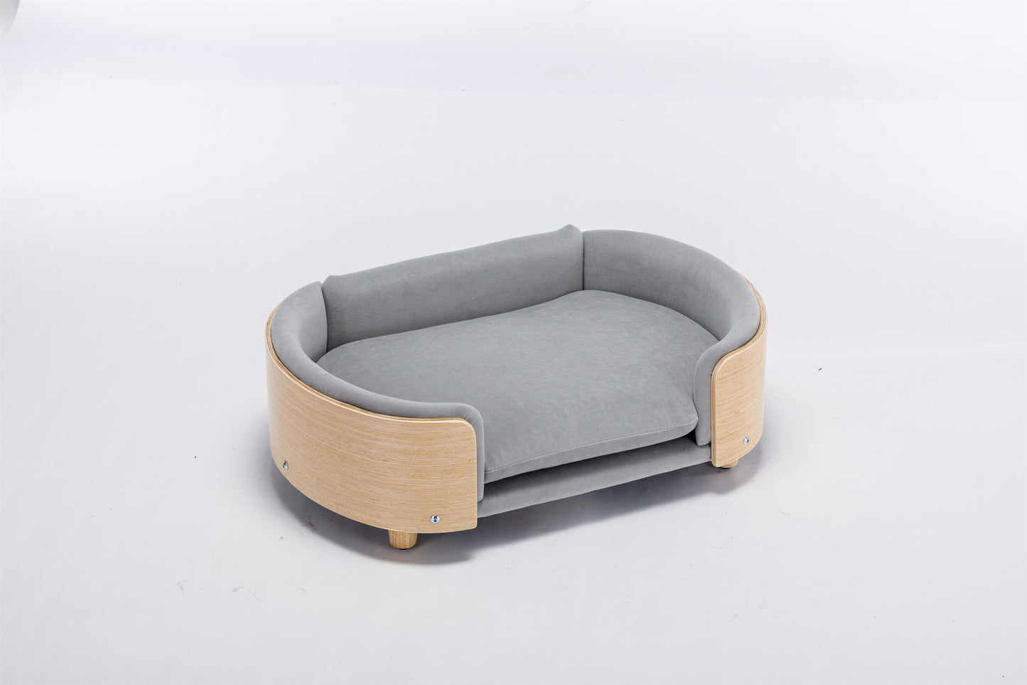 Scandinavian style Elevated Dog Bed Pet Sofa -Light Grey