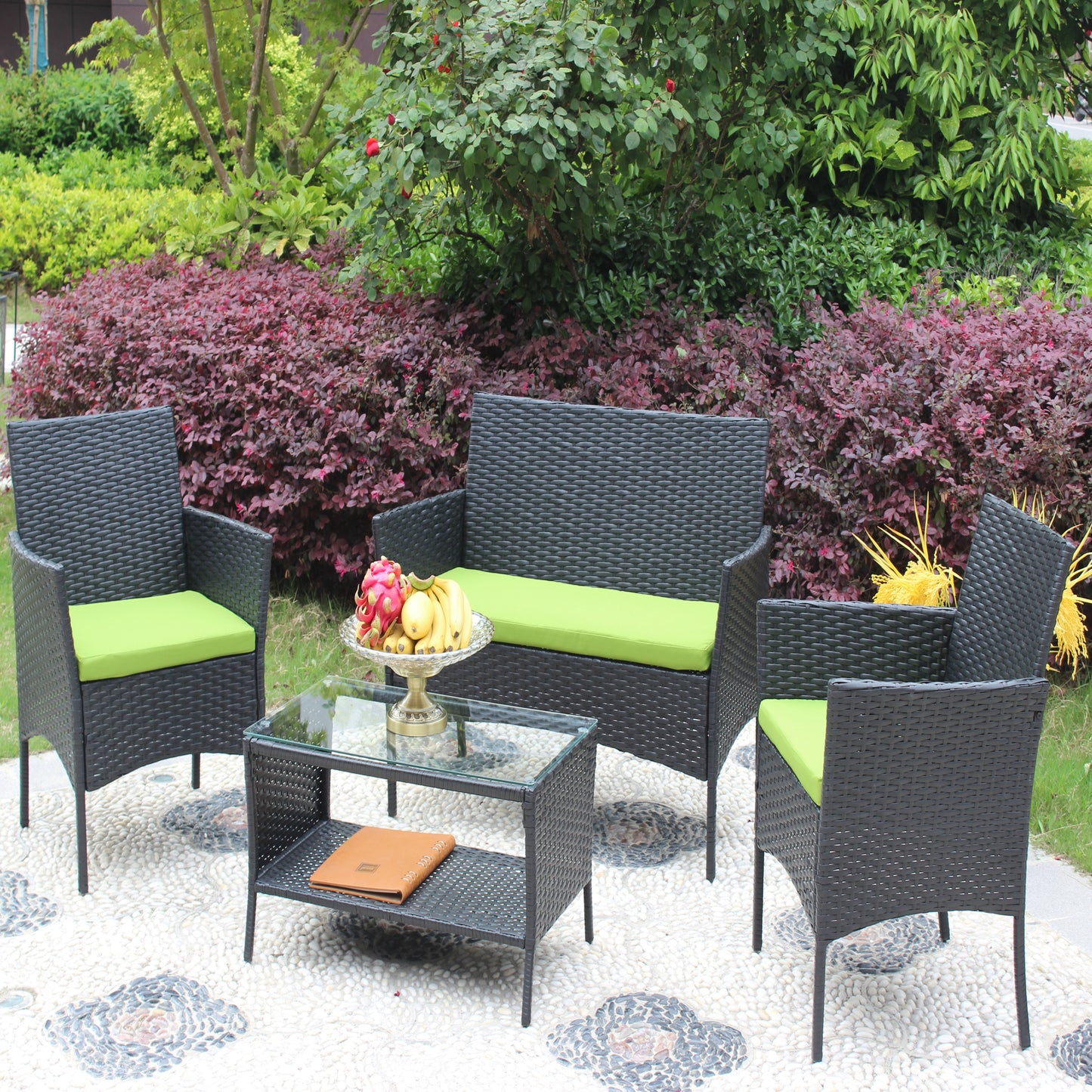 4pcs Rattan Patio Furniture Set