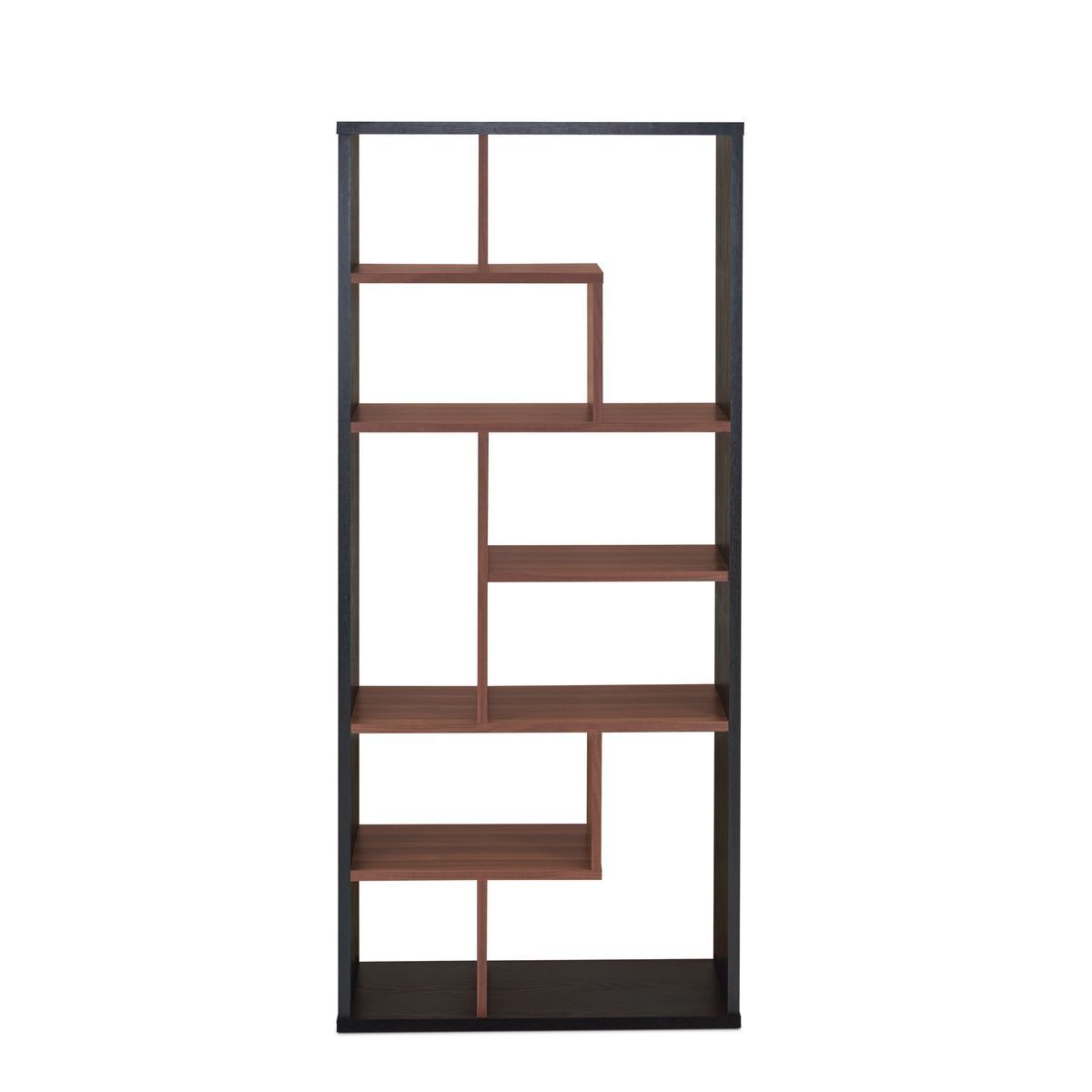 Mileta II Bookshelf in Black & Walnut