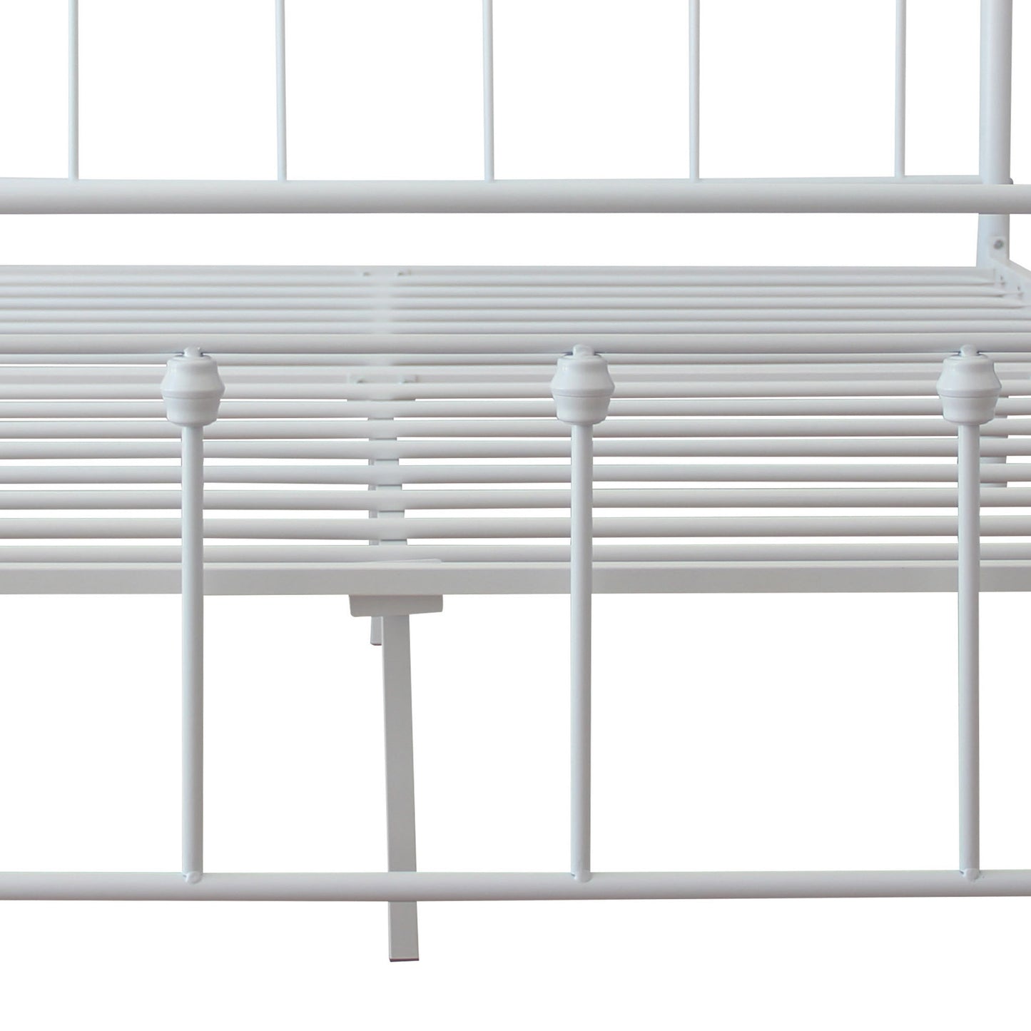 Queen Size Metal Bed Frame-(White)