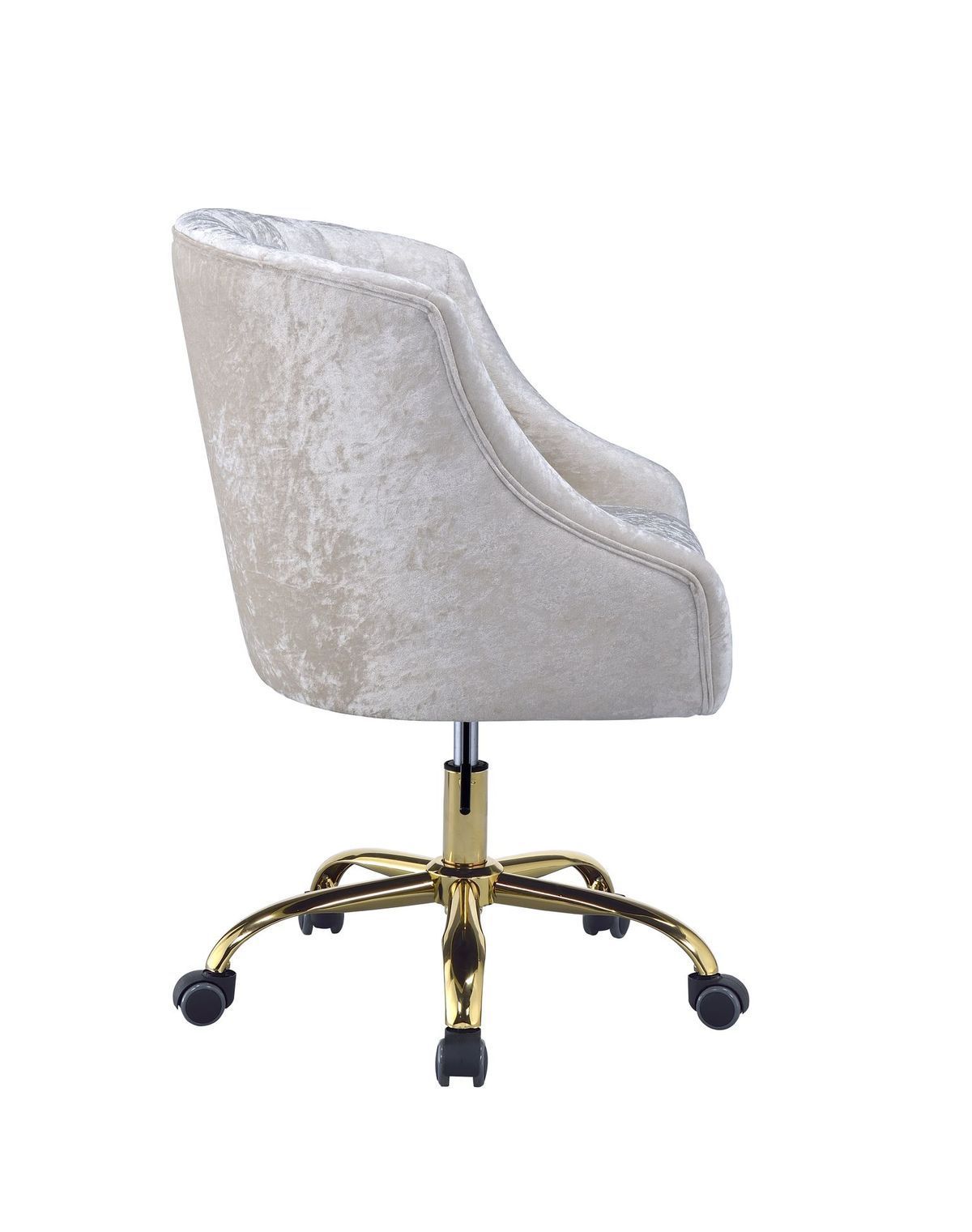 Levian Office Chair in Vintage Cream Velvet & Gold