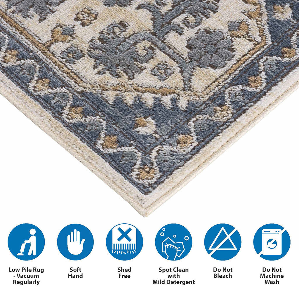 Dakota Tiled Border Area Rug 7.11'x10'