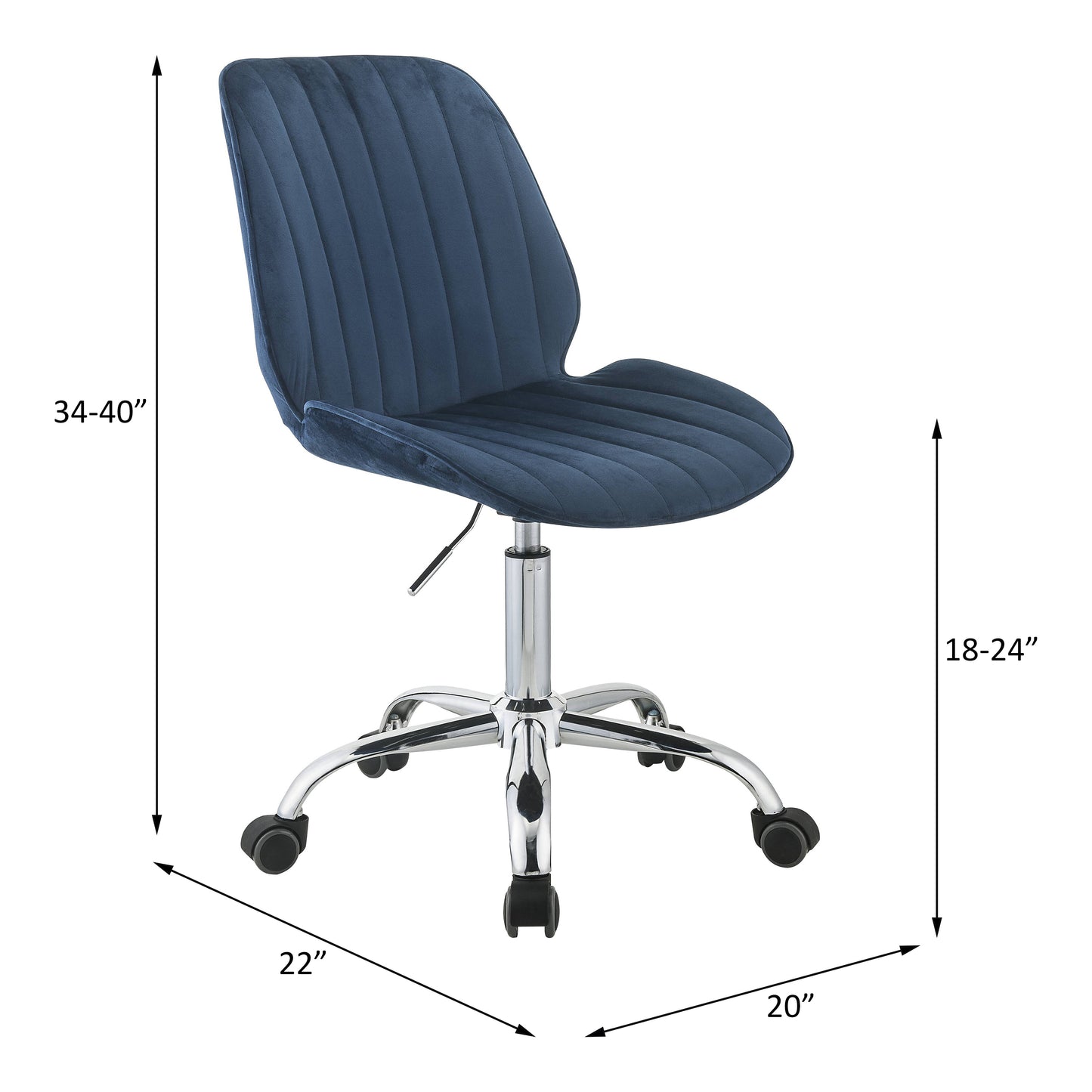 Muata Office Chair Twilight Blue Velvet